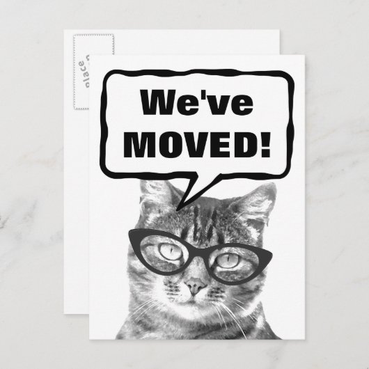 Wir haben Postkarten mit lustiger Katze verschoben (Vorne/Hinten)