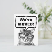 Wir haben Postkarten mit lustiger Katze verschoben (Stehend Vorderseite)