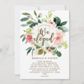 Wir haben rosa Blumengrün und moderne Einladung (Vorderseite)