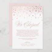 Wir haben Rose Gold Foil Confetti White Wedding Ankündigung (Vorne/Hinten)