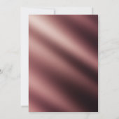 Wir haben Rose Gold über schwarzen Empfang gegosse Einladung (Rückseite)