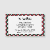 Wir haben rote grüne Weihnachtsbaummuster verschob Magnetkarte (Vorderseite)