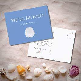 Wir haben Sand Dollar Light Blue Nautical Beach ve Ankündigungspostkarte