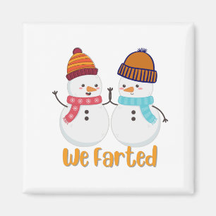 Wir haben Schneemänner angezogen Magnet