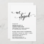 Wir haben Schwarz-Weiß-Script mit Herz-Empfang Einladung (Vorne/Hinten)