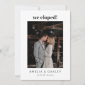 Wir haben Schwarz-weiße Hochzeit mit elegantem Fot Ankündigung (Vorderseite)