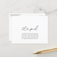 Wir haben Script Heart Chic Wedding Foto Postcard