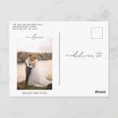 Wir haben Script Heart Chic Wedding Foto Postcard Postkarte (Rückseite)