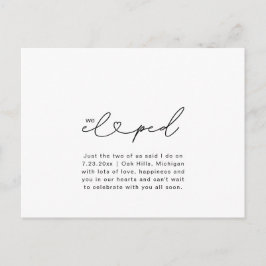 Wir haben Script Heart Chic Wedding Foto Postcard Postkarte
