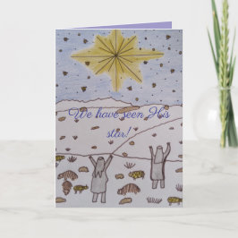 Wir haben seinen Stern gesehen! Weihnachtskarte Karte