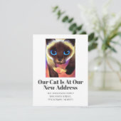 Wir haben Siam Cat Pet Script verschoben Neue Zuha Ankündigung (Stehend Vorderseite)