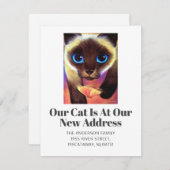 Wir haben Siam Cat Pet Script verschoben Neue Zuha Ankündigung (Vorne/Hinten)