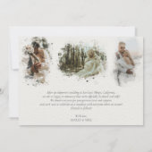 Wir haben Skript 4 Foto Hochzeit Ankündigung (Rückseite)