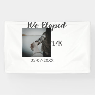 Wir haben soeben geheiratet, Foto-Namen-Brief-Datu Banner