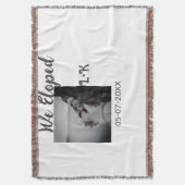 Wir haben soeben geheiratet, Foto-Namen-Brief-Datu Decke (Vorderseite Vertikal)