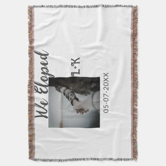 Wir haben soeben geheiratet, Foto-Namen-Brief-Datu Decke (Vorderseite Vertikal)