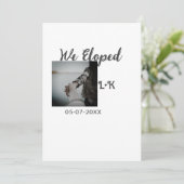 Wir haben soeben geheiratet, Foto-Namen-Brief-Datu Feiertagskarte (Stehend Vorderseite)