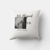 Wir haben soeben geheiratet, Foto-Namen-Brief-Datu Kissen (Rückseite)