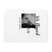 Wir haben soeben geheiratet, Foto-Namen-Brief-Datu Magnet (Horizontal)