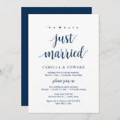 Wir haben soeben geheiratet, Hochzeitsfeier Party Einladung (Vorne/Hinten)