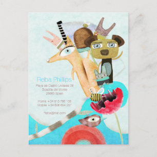 Wir haben Spanien verlegt Ankündigungspostkarte