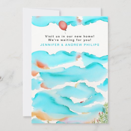 Wir haben Spaß gemacht Moderne neue Adresse Wasser Ankündigung (Rückseite)