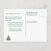 Wir haben Spaß und Baumweihnachtszeit verschoben Ankündigungspostkarte (Rückseite)