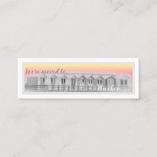 Wir haben Strandhütte, Küste an der Mini Visitenkarte (Vorderseite)