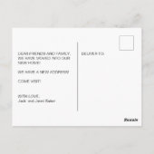 Wir haben Texas-Staaten bewegt, Ankündigungsposten Postkarte (Rückseite)