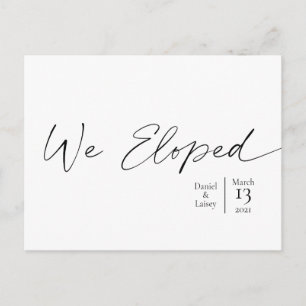 Wir haben Text Elegante Script Minimal Ankündigung Postkarte