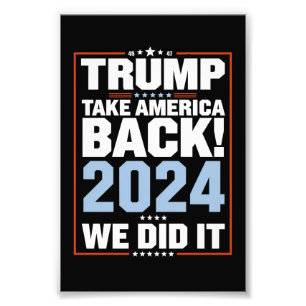 Wir haben Trump USA Flag Präsident 47 Trump Fotodruck