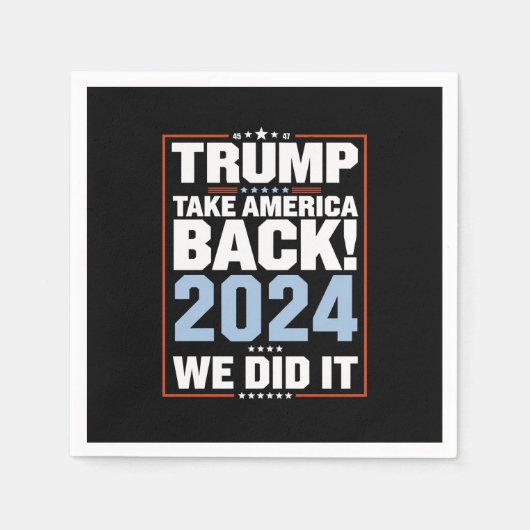 Wir haben Trump USA Flag Präsident 47 Trump Serviette (Vorderseite)