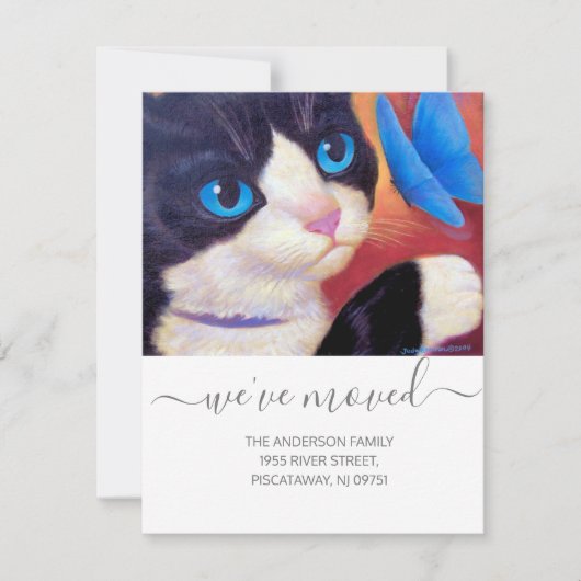 Wir haben Tuxedo Cat Pet neue Adresse Skript versc Ankündigung (Vorderseite)