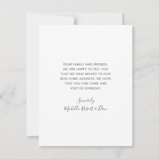 Wir haben Tuxedo Cat Pet neue Zuhause Script Movin Ankündigung (Rückseite)