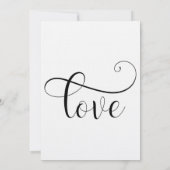 "Wir haben" Typografie nur Hochzeitsempfang Einladung (Rückseite)