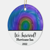Wir haben überlebt! Hurrikan Ian 2022 Keramik Ornament (Links)