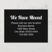 Wir haben umgezogen Bitte besuchen Sie unsere neue Postkarte (Vorderseite)