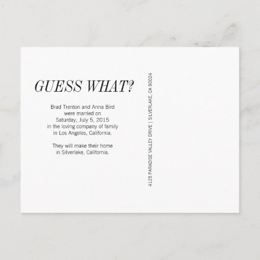 Wir haben uns | Ankündigung einer Hochzeit im mode (Rückseite)