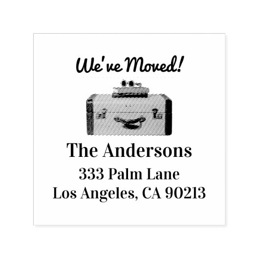 Wir haben uns bewegt, alte Suite Fall, Rücksendead Permastempel (Design)