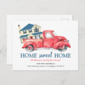 Wir haben uns bewegt | Änderung der Anschrift im r Ankündigungspostkarte (Vorne/Hinten)