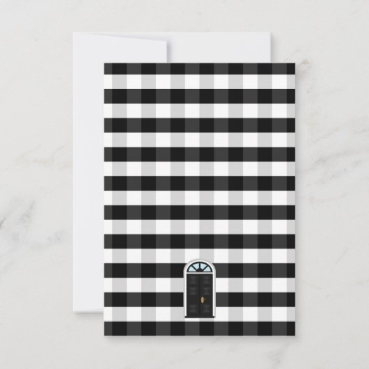 Wir haben uns bewegt Ankündigung Black Gingham (Rückseite)