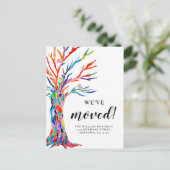 Wir haben uns bewegt Ankündigung Postkarte (Stehend Vorderseite)