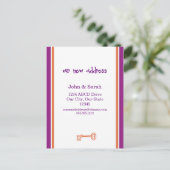 Wir haben uns bewegt! ankündigungspostkarte (Stehend Vorderseite)