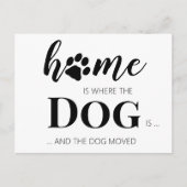 Wir haben uns bewegt ankündigungspostkarte (Vorderseite)