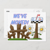 Wir haben uns bewegt ankündigungspostkarte (Vorne/Hinten)