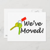 Wir haben uns bewegt! ankündigungspostkarte (Vorne/Hinten)