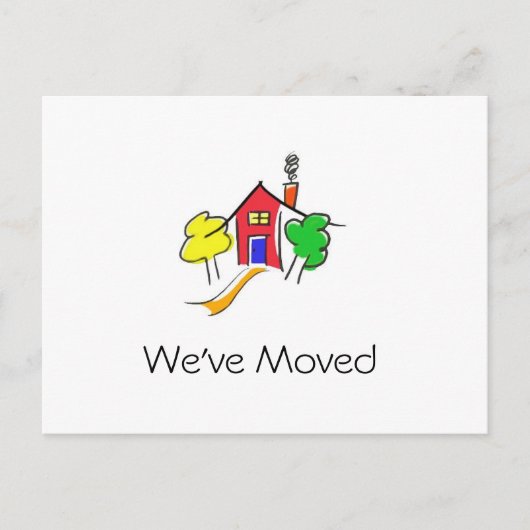 Wir haben uns bewegt ankündigungspostkarte (Vorderseite)
