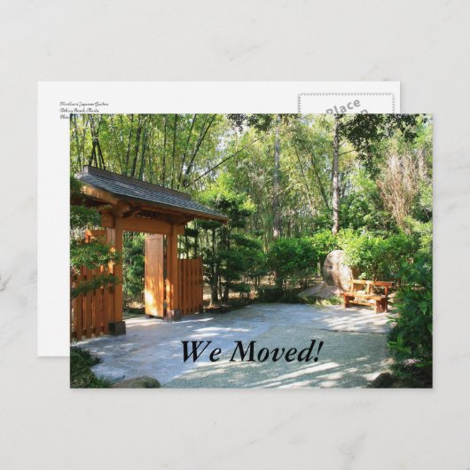 Wir haben uns bewegt! ankündigungspostkarte (Vorne/Hinten)