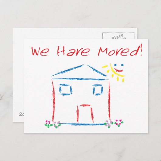Wir haben uns bewegt ankündigungspostkarte (Vorne/Hinten)