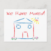 Wir haben uns bewegt ankündigungspostkarte (Vorderseite)